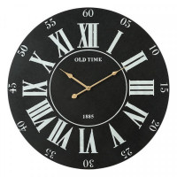 Wall Clock Circular Black (60 x 60 x 4,5 cm)