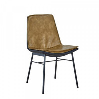 Dining Chair DKD Home Decor Polyurethane Metal Camel (57 x 49 x 84 cm)