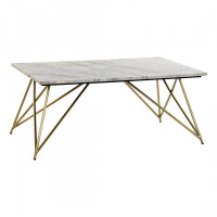Side table DKD Home Decor Brass Marble (100 x 61 x 42 cm)