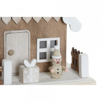 Christmas bauble DKD Home Decor Wood House (19 x 12 x 16 cm)