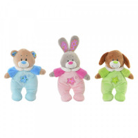 Rattle Cuddly Toy DKD Home Decor animals (3 pcs)