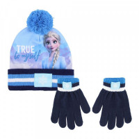 Hat & Gloves Frozen Blue