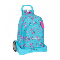 School Rucksack with Wheels Evolution Vicky Martín Berrocal Bohemian Pink Turquoise