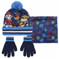 Hat, Gloves and Neck Warmer The Paw Patrol Blue