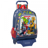 School Rucksack with Wheels 905 The Avengers Heroes VS Thanos Multicolour Navy Blue