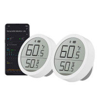 2PCS ClearGrass Qingping Bluetooth 5.0 Smart Temperature Humidity Sensor Control Indoor Hygrometer Thermometer Detector Work With Xiaomi Mijia APP