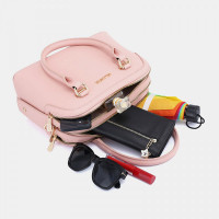 Women PU Leather Multi-compartment Large Capacity Crossbody  Bags Handbag Shoulder Bag