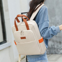 Women Oxford Multi-pocket Hidden Shoulder Strap Design Backpack Waterproof Wear-resistant 14 Inch Laptop Bag