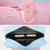 Women Oxford Heart-shaped Transparent Pane Tote Large Capacity 14 Inch Laptop Bag Handbag Shoulder Bag With Small Coin Bag