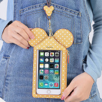 Touch Screen Cute Animal Shape Card Holder 6.3 Inch Phone Bag Coin Purse