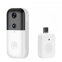 INQMEGA WIFI Doorbell Camera 140° Viewing Angle Video Calls  Alarm Push PIR Detection Home Security Camera Low Power Consumption Smart Visual Doorbell