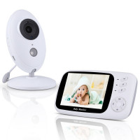 3.5 inch Wireless Baby Monitor Baby Security Camera Night Vision Temperature Detection LCD HD Display Two-way Talk Camera with Lullaby