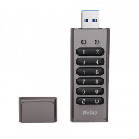 Netac US3 Secure USB Drive, 32GB Encrypted USB Flash Drive Hardware Password Memory Stick with Keypad U Disk Flash