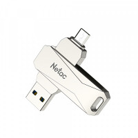 Netac USB Flash Drive Micro USB + USB3.0 Double Interface Metal Data Storage Memory Disk U Disk Pendrive for Computer Mobile Phones