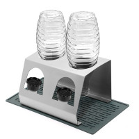 KING DO WAY Stainless Steel 2 Seat Tray Soad Bottle Drainer Drying Tray Drain Shelf