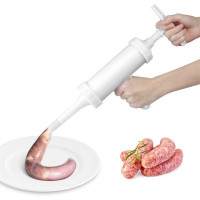 Manual Sausage Stuffer Maker Meat Filler Machine Suction Base for Home Commercial