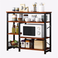 Multi-layers Kitchen Microwave Oven Cart Bakers Rack Kitchen Storage Shelves Stand Metal Rack