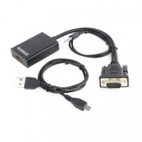 VGA to HDMI Adapter with Audio GEMBIRD Black