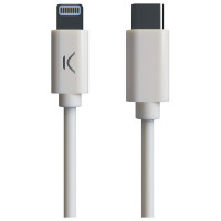 USB-C to Lightning Cable KSIX MFI (1 m) White