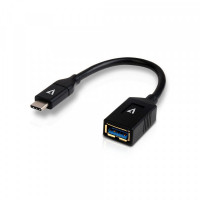 USB A to USB C Cable V7 V7U3C-BLK-1E         Black