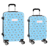 Cabin suitcase Moos Light Blue 20''/24'' (2 pcs)