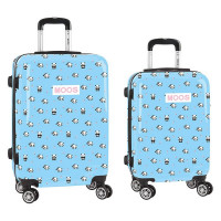 Cabin suitcase Moos Light Blue 20''/24'' (2 pcs)