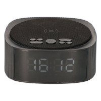 Clock-Radio with Wireless Charger KSIX Alarm Clock 3 Bluetooth 10W Black