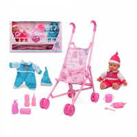 Baby Doll with Accessories Baby Troller (61 x 37,5 cm)