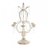 Candle DKD Home Decor White Iron (40 x 40 x 58 cm)