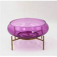 Candleholder DKD Home Decor Pink Metal Crystal Golden (24.5 x 24.5 x 14 cm)