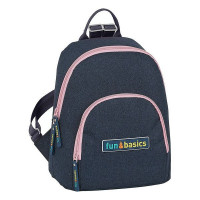 Casual Backpack Fun & Basics Pink Navy Blue