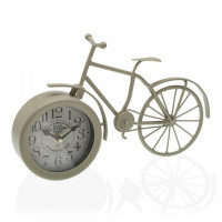 Table clock Bicicle Grey Metal (6 x 20 x 33 cm)