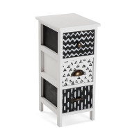 Chest of drawers Lauren 3 drawers Paolownia wood (30 x 56 x 25 cm)