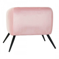 Armchair DKD Home Decor Black Pink Polyester Metal (70 x 67 x 71 cm)