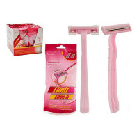 Disposable Razor Pink Metal Plastic (5 pcs)