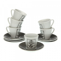 Piece Coffee Cup Set Adele Porcelain (6 Pieces)
