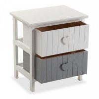 Chest of drawers White Grey Paolownia wood