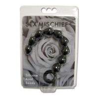 Black Silicone Anal Beads Sex & Mischief SS10074