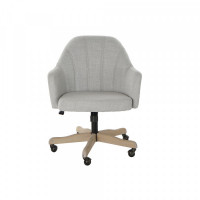Chair DKD Home Decor Grey Linen Rubber wood (63 x 54 x 87 cm)