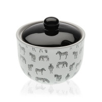Sugar Bowl Ceramic Zebra