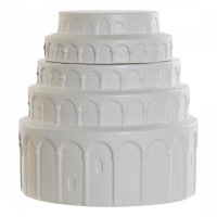 Vase DKD Home Decor White Ceramic (21 x 21 x 22 cm)