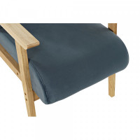 Armchair DKD Home Decor Blue Polyester MDF Wood (62 x 65 x 76 cm)