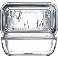 Butter Dish Luminarc Vaca White Glass (17 x 7 cm)