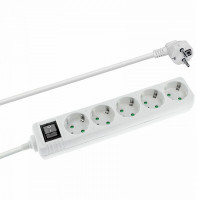 Power Socket - 5 sockets with Switch NIMO MEL-003 1E:3S Blanco