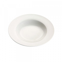 Deep Plate White Circular Porcelain (23 x 23 cm)