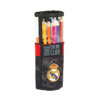Pencil Case Real Madrid C.F. Roll-up Black (27 Pieces)