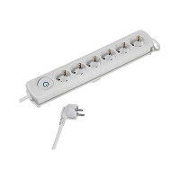 Power Socket - 6 Sockets with Switch Vivanco 37647 1,4 m White