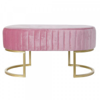 Bench DKD Home Decor Pink Metal (90 x 50 x 45 cm)
