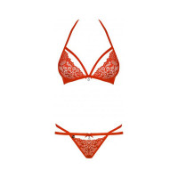 Underwear Set Obsessive 838-SET-3 Red Size S/M (2 pcs)