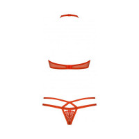 Underwear Set Obsessive 838-SET-3 Red Size S/M (2 pcs)